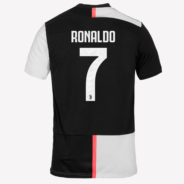 Camiseta Juventus NO.7 Ronaldo 1ª 2019/20 Blanco Negro